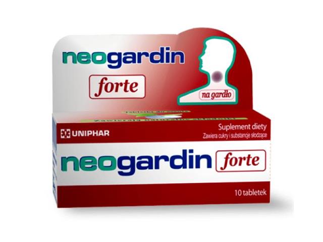 Neogardin Forte interakcje ulotka tabletki do ssania  10 tabl.