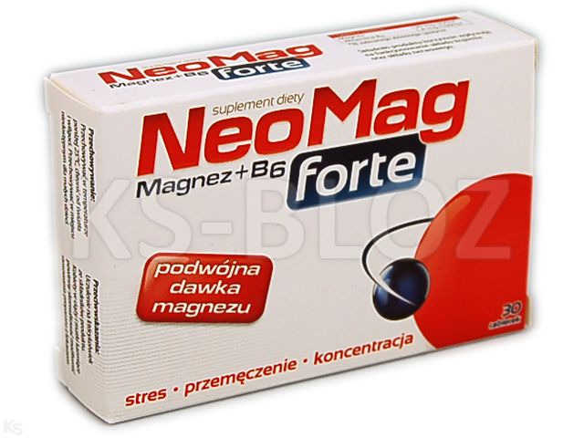 Neomag Forte interakcje ulotka tabletki  30 tabl.