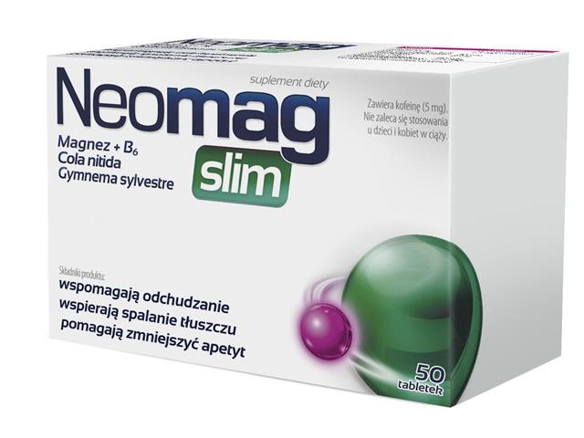 Neomag Slim interakcje ulotka tabletki  50 tabl.