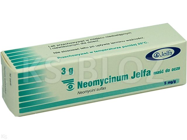 Neomycinum Jelfa interakcje ulotka maść do oczu 5 mg/g 