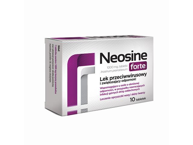 Neosine Forte interakcje ulotka tabletki 1 g 10 tabl.