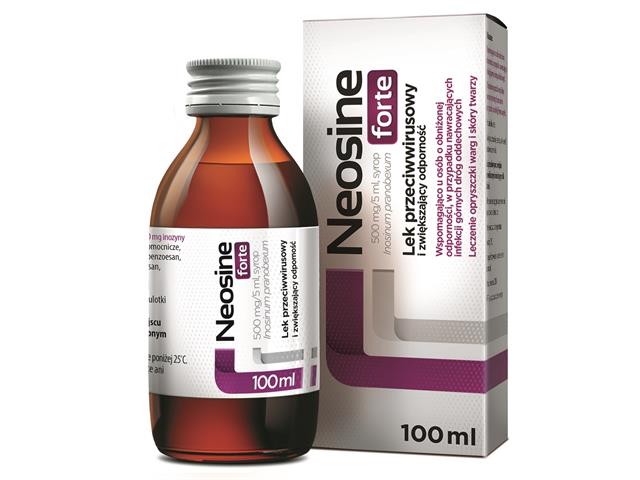 Neosine Forte interakcje ulotka syrop 500 mg/5ml 100 ml