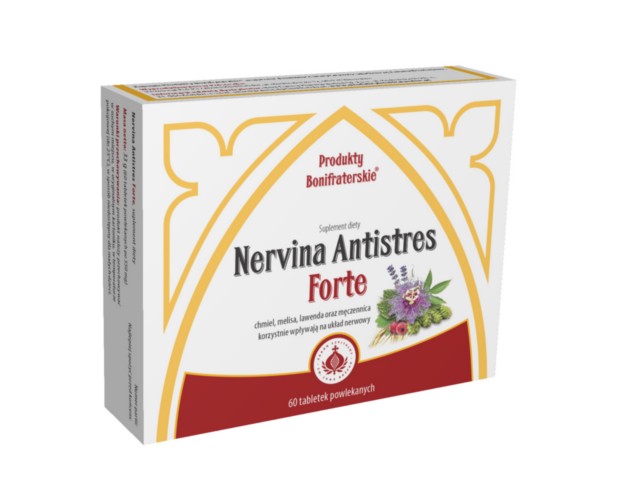 Nervina Antistres Forte Produkty Bonifraterskie interakcje ulotka tabletki powlekane  60 tabl. | 2 blist.po 30 szt.
