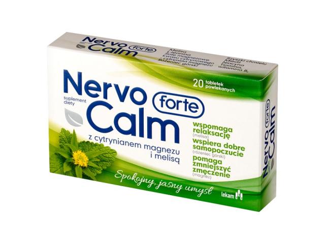 NervoCalm Forte interakcje ulotka tabletki powlekane 20 tabl.
