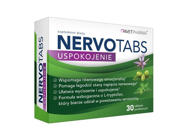 Nervotabs Uspokojenie interakcje ulotka tabletki powlekane - 30 tabl.