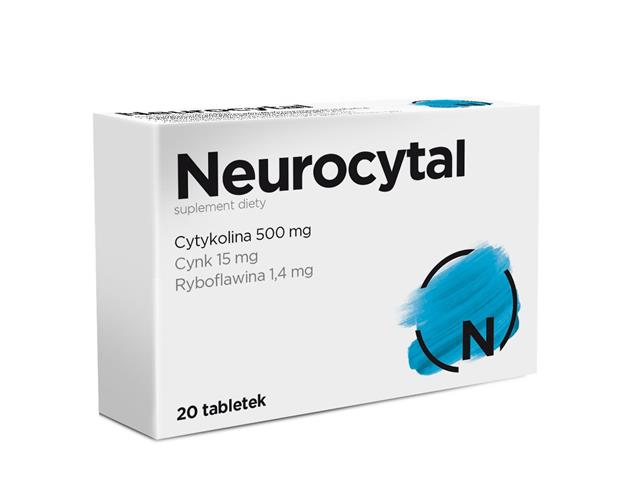 Neurocytal interakcje ulotka tabletki powlekane  20 tabl.