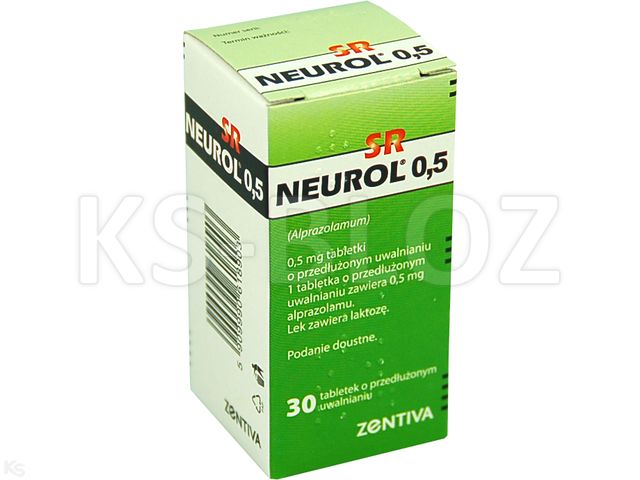 Neurol SR 0,5 interakcje ulotka tabletki o przedłużonym uwalnianiu 500 mcg 30 tabl. (but.)