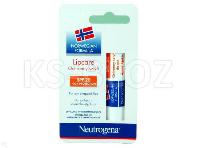 Neutrogena Fn Sztyft do ust ochronny SPF 20 interakcje ulotka sztyft  4,8 g