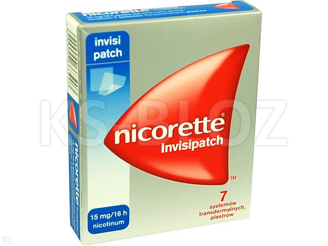 Nicorette Invisipatch interakcje ulotka system transdermalny,plaster 15 mg/16h (23,62 mg) 7 sasz.