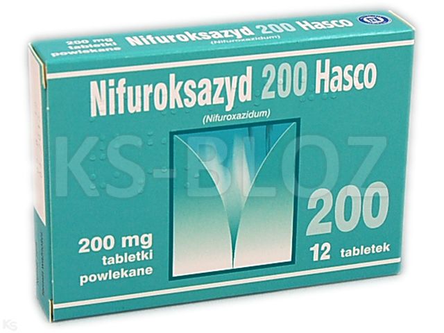 Nifuroksazyd 200 Hasco interakcje ulotka tabletki powlekane 200 mg 12 tabl. | 1 blist.a 12 szt.