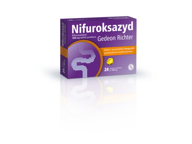 Nifuroksazyd interakcje ulotka tabletki powlekane 100 mg 24 tabl.
