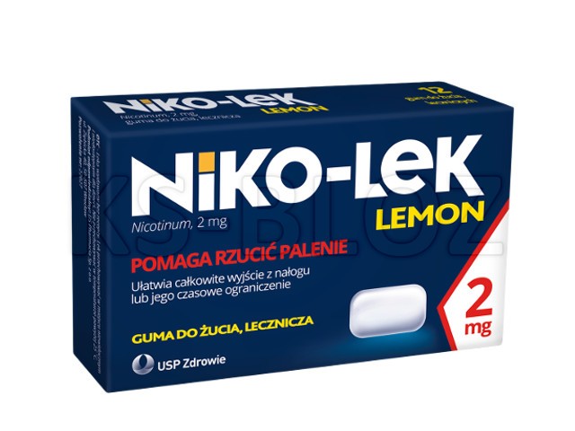 Niko-Lek Lemon interakcje ulotka guma do żucia lecznicza 2 mg 12 szt.