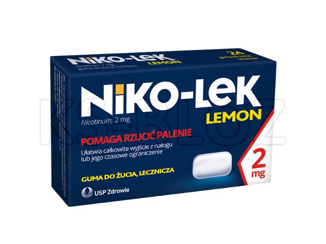 Niko-Lek Lemon interakcje ulotka guma do żucia lecznicza 2 mg 24 szt.