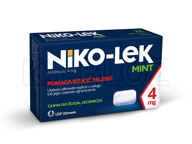 Niko-Lek Mint interakcje ulotka guma do żucia lecznicza 4 mg 24 szt.