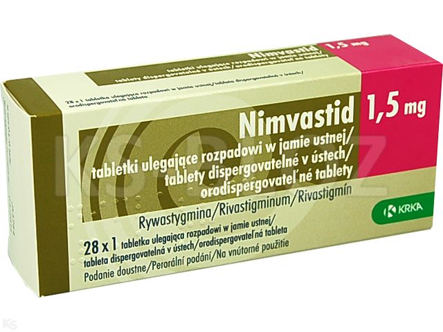 Nimvastid interakcje ulotka tabletki ulegające rozpadowi w jamie ustnej 1,5 mg 28 tabl. | 4 blist.po 7 szt.