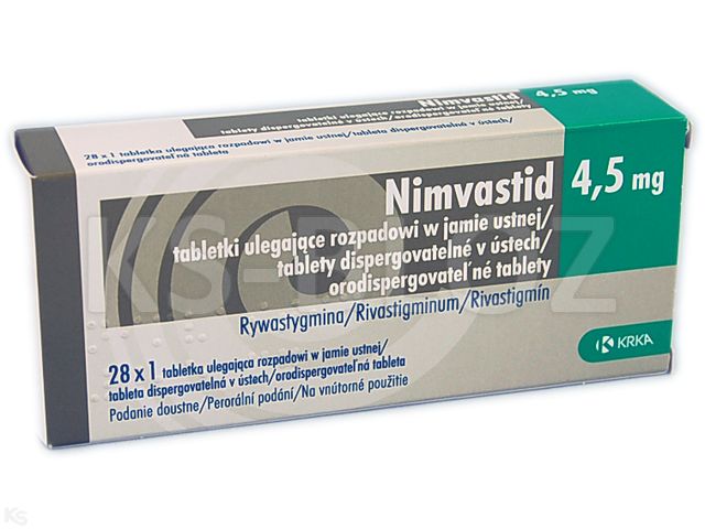 Nimvastid interakcje ulotka tabletki ulegające rozpadowi w jamie ustnej 4,5 mg 28 tabl.