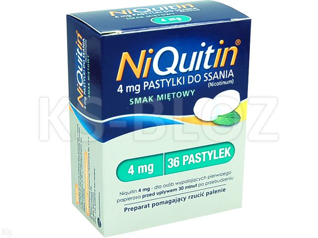 Niquitin interakcje ulotka pastylki do ssania 4 mg 36 szt.