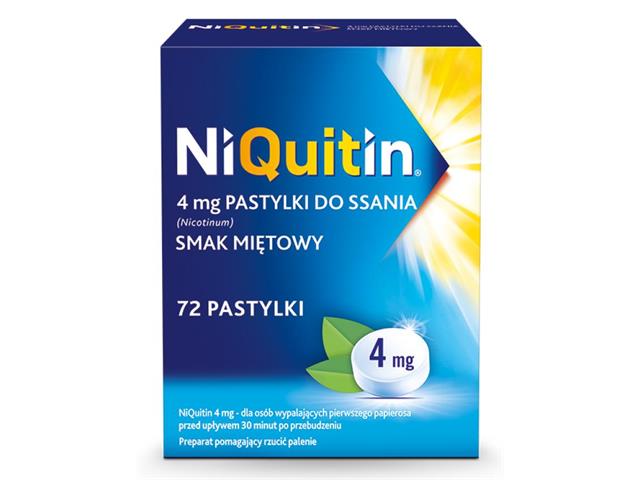 Niquitin interakcje ulotka pastylki do ssania 4 mg 72 szt.