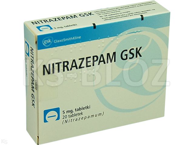 Nitrazepam GSK interakcje ulotka tabletki 5 mg 20 tabl. | 1x20