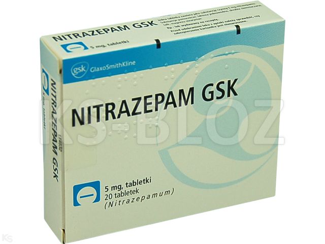 Nitrazepam GSK interakcje ulotka tabletki 5 mg 20 tabl. (1x20)