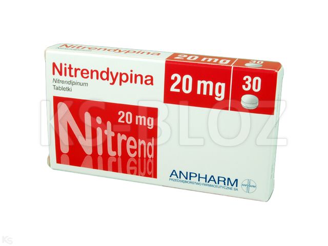 Nitrendypina Egis interakcje ulotka tabletki 20 mg 30 tabl. (1 blist. po 30 tabl.)