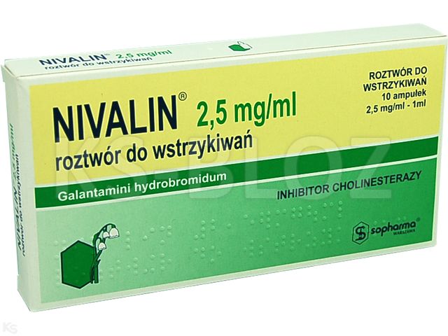 Nivalin interakcje ulotka roztwór do wstrzykiwań 2,5 mg/ml 10 amp. po 1 ml