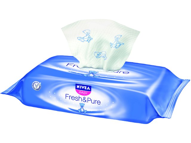 Nivea Baby Pure & Fresh Chusteczki nawilżane wkład interakcje ulotka chusteczka - 63 szt.