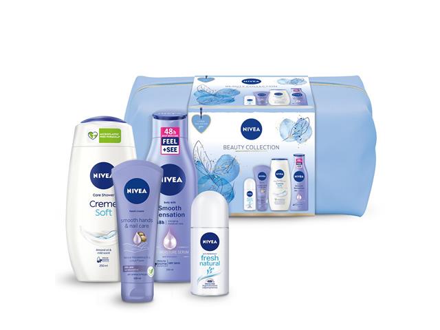 NIVEA BEAUTY COLLECTION Zestaw świątecz.2022 Antypersp.+ Mleczko d/ciała + Żel p/prysz.+ Krem d/rąk interakcje ulotka   50 ml | (+ 250 ml + 250 ml + 100 ml)