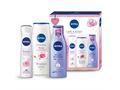 NIVEA CARE & ROSES Zestaw świąteczny 2022 Antyperspirant spray+Żel p/prysz.+Mleczko do ciała interakcje ulotka zestaw  150 ml | + 250 ml + 250 ml