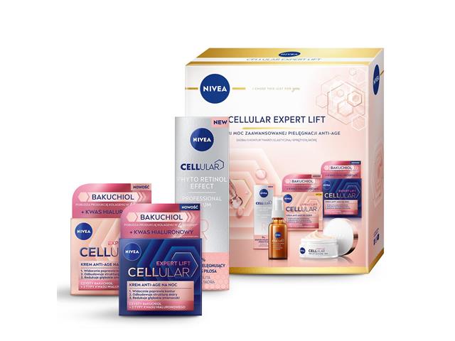 NIVEA CELLULAR EXPERT LIFT Zest.świąt.2022 Krem anti-age n/dzień SPF30+Krem anti-age n/noc+Serum interakcje ulotka zestaw  50 ml | + 50 ml + 30 ml