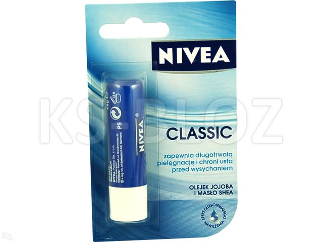 Nivea Lip Care Classic Pomadka pielęgnująca interakcje ulotka sztyft  1 szt.