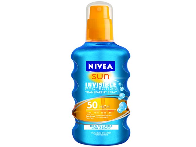 NIVEA SUN Invisible Protection Spray przezroczysty ochronny SPF 50 interakcje ulotka   200 ml