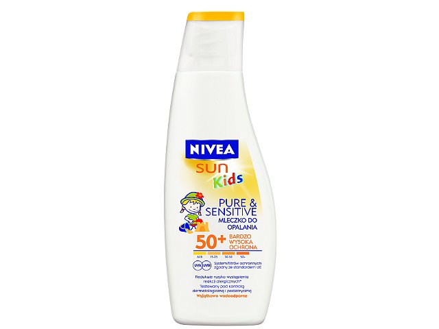 NIVEA SUN Pure & Sensitive Mlecz. do opal.dla dzieci SPF 50+ interakcje ulotka  - 200 ml