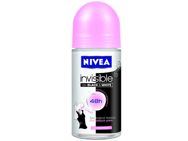 Nivea Woman Invisible Black & White Clear antyperspirant interakcje ulotka roll-on - 50 ml