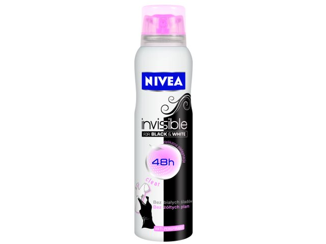 Nivea Woman Invisible Black & White Clear antyperspirant interakcje ulotka spray - 150 ml