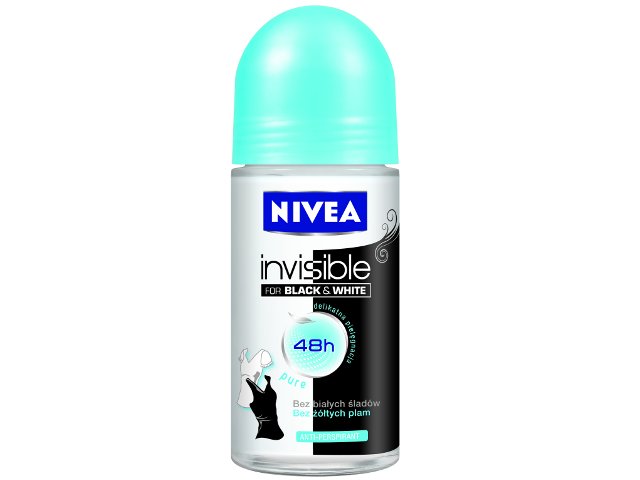 Nivea Woman Invisible Black & White Pure antyperspirant interakcje ulotka roll-on  50 ml