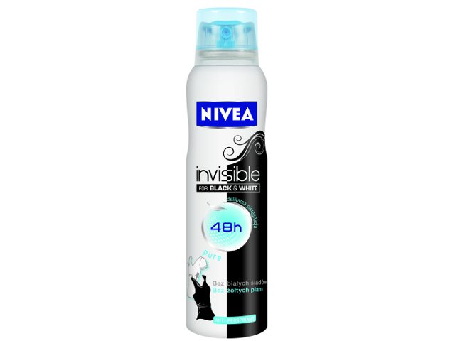 Nivea Woman Invisible Black & White Pure antyperspirant interakcje ulotka spray - 150 ml
