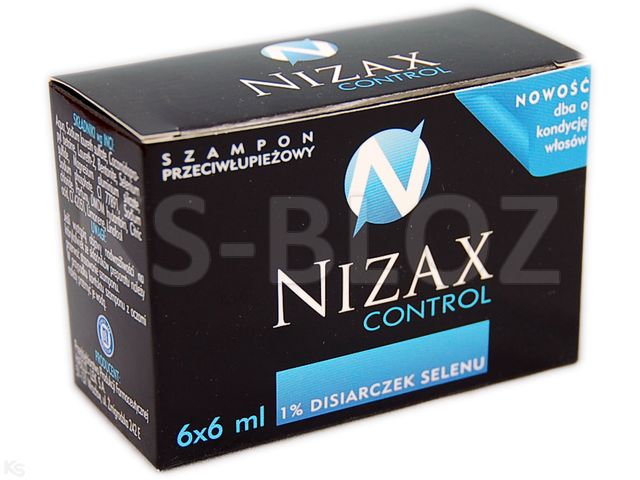 Nizax Control Szampon przeciwłupieżowy interakcje ulotka szampon - 6 sasz. po 6 ml