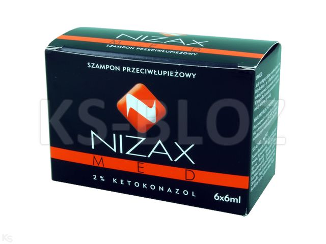 Nizax Med Szamp. interakcje ulotka szampon - 6 sasz. po 6 ml