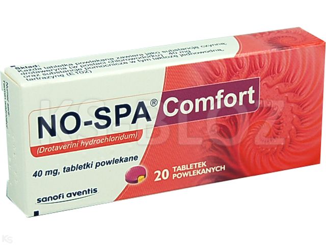 No-Spa Comfort interakcje ulotka tabletki powlekane 40 mg 20 tabl.