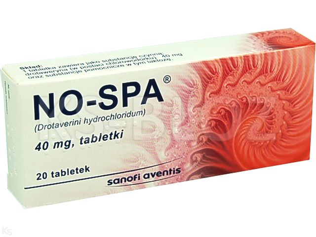 No-Spa interakcje ulotka tabletki 40 mg 20 tabl. | (2 blist. po 10 tabl.)