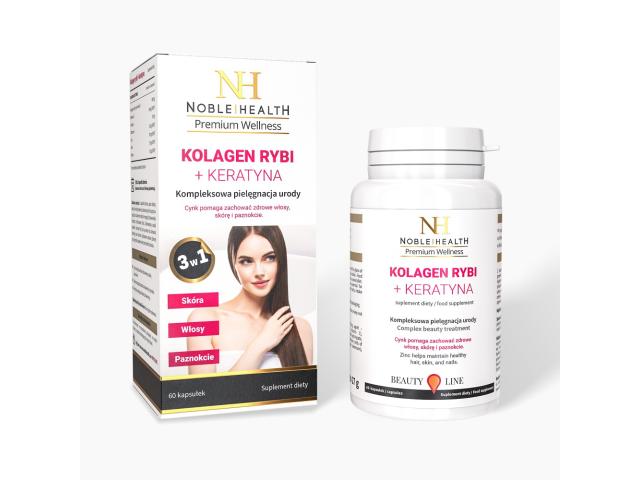 Noble Health Kolagen Rybi + Keratyną interakcje ulotka kapsułki - 60 kaps.