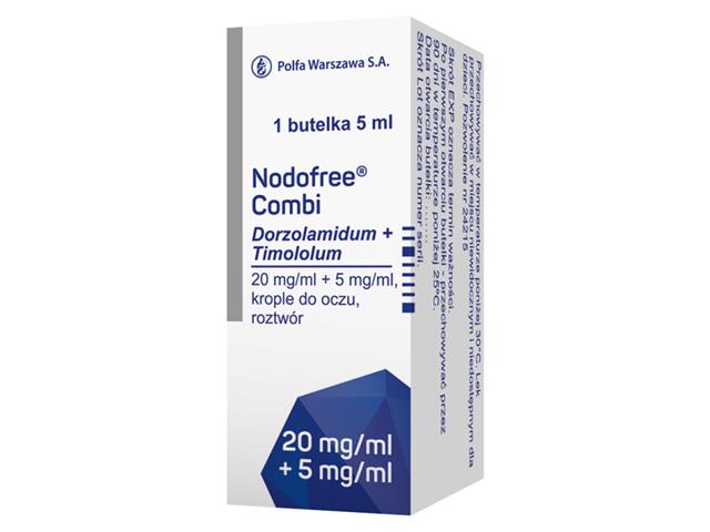 Nodofree Combi interakcje ulotka krople do oczu, roztwór (20mg+5mg)/ml 1 but. po 5 ml