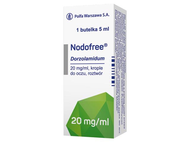 Nodofree interakcje ulotka krople do oczu, roztwór 20 mg/ml 1 but. po 5 ml