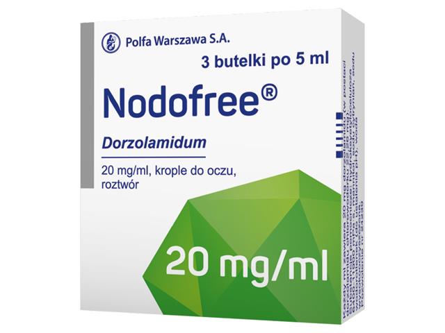 Nodofree interakcje ulotka krople do oczu, roztwór 20 mg/ml 3 but. po 5 ml