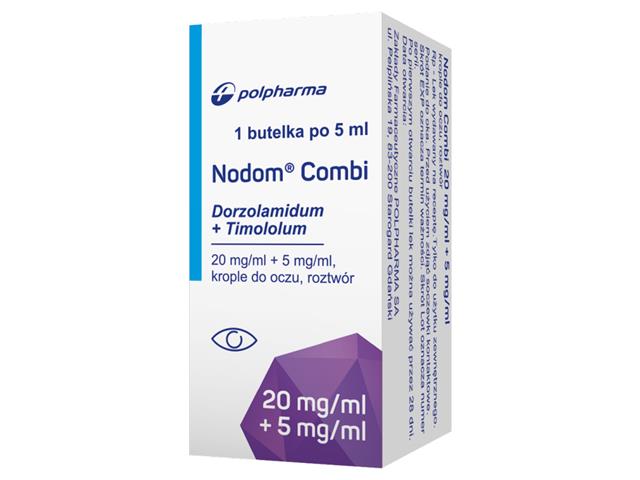 Nodom Combi interakcje ulotka krople do oczu, roztwór (20mg+5mg)/ml 