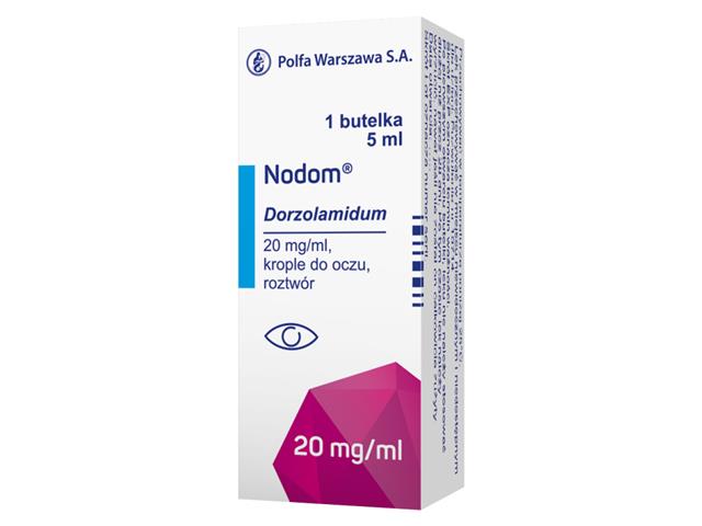 Nodom interakcje ulotka krople do oczu, roztwór 20 mg/ml 