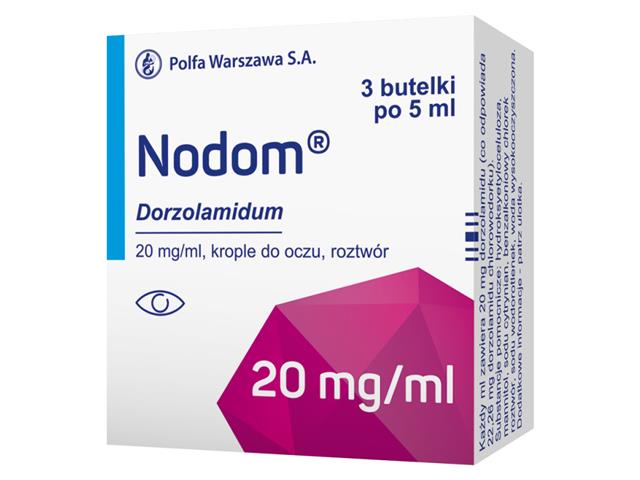 Nodom interakcje ulotka krople do oczu, roztwór 20 mg/ml 3 but. po 5 ml