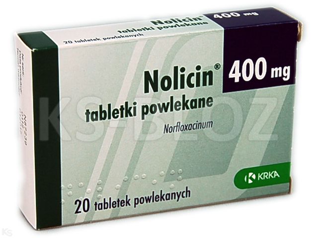 Nolicin interakcje ulotka tabletki powlekane 400 mg 20 tabl. | (2 blist. po 10 tabl.)