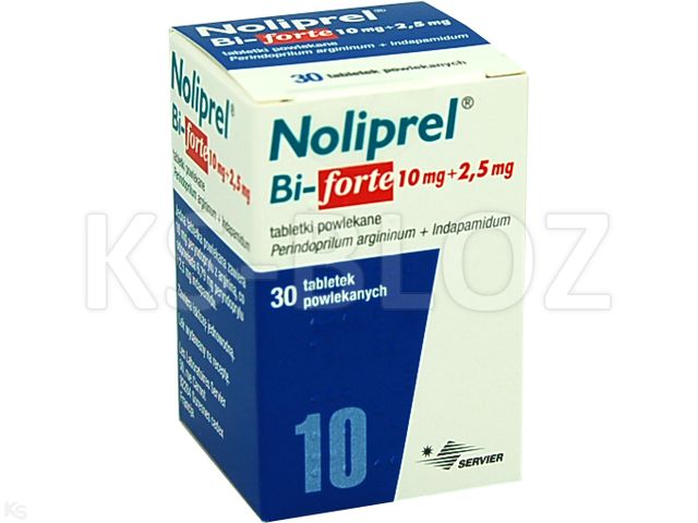 Noliprel Bi-Forte interakcje ulotka tabletki powlekane 10mg+2,5mg 